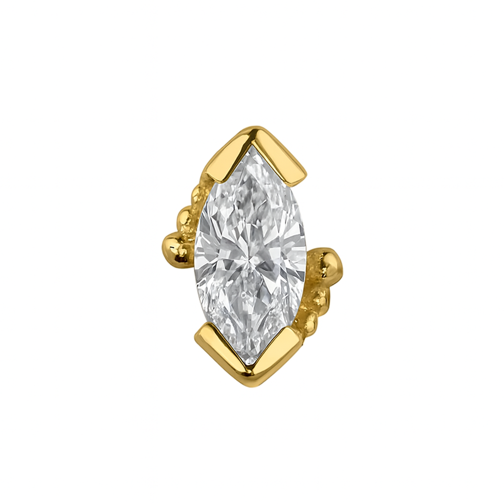 Beaded Marquise - Cubic Zirconia
