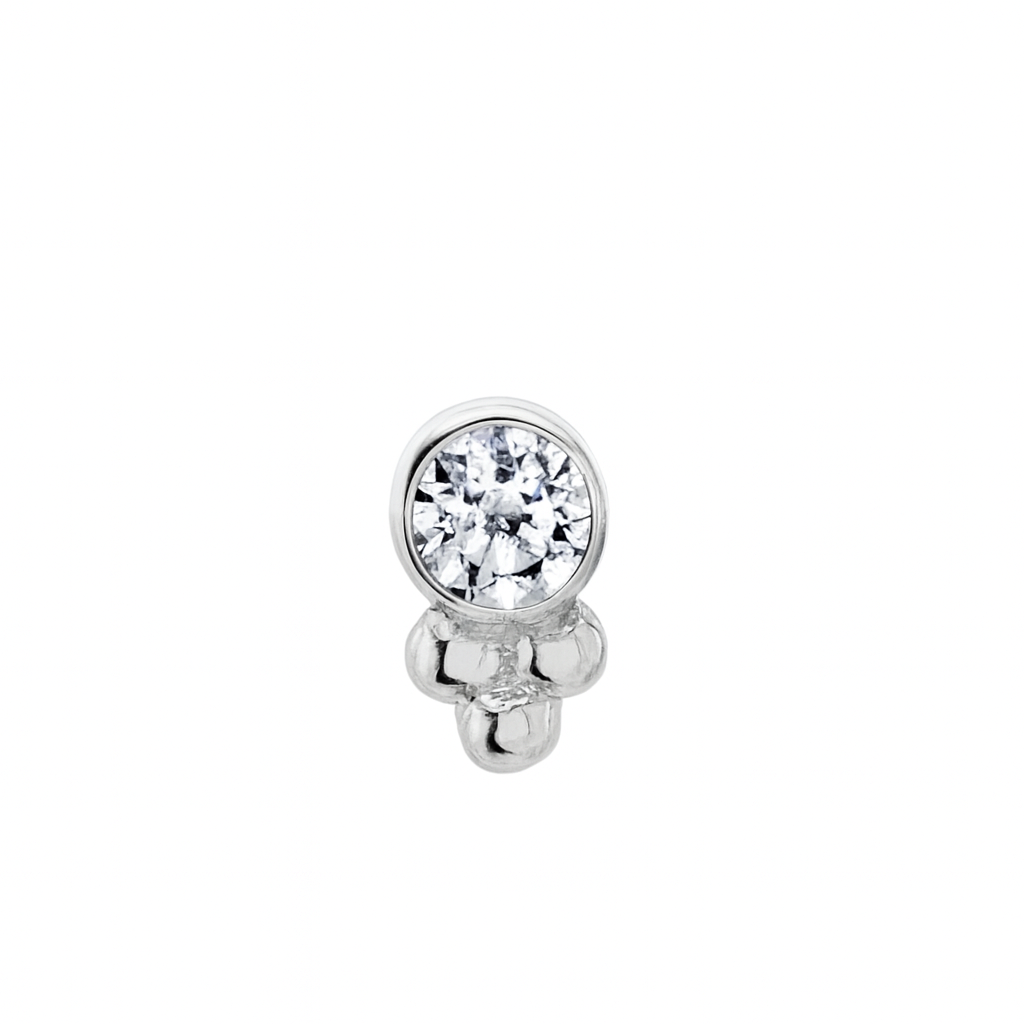 Bezel Tri Bead Accent Diamond