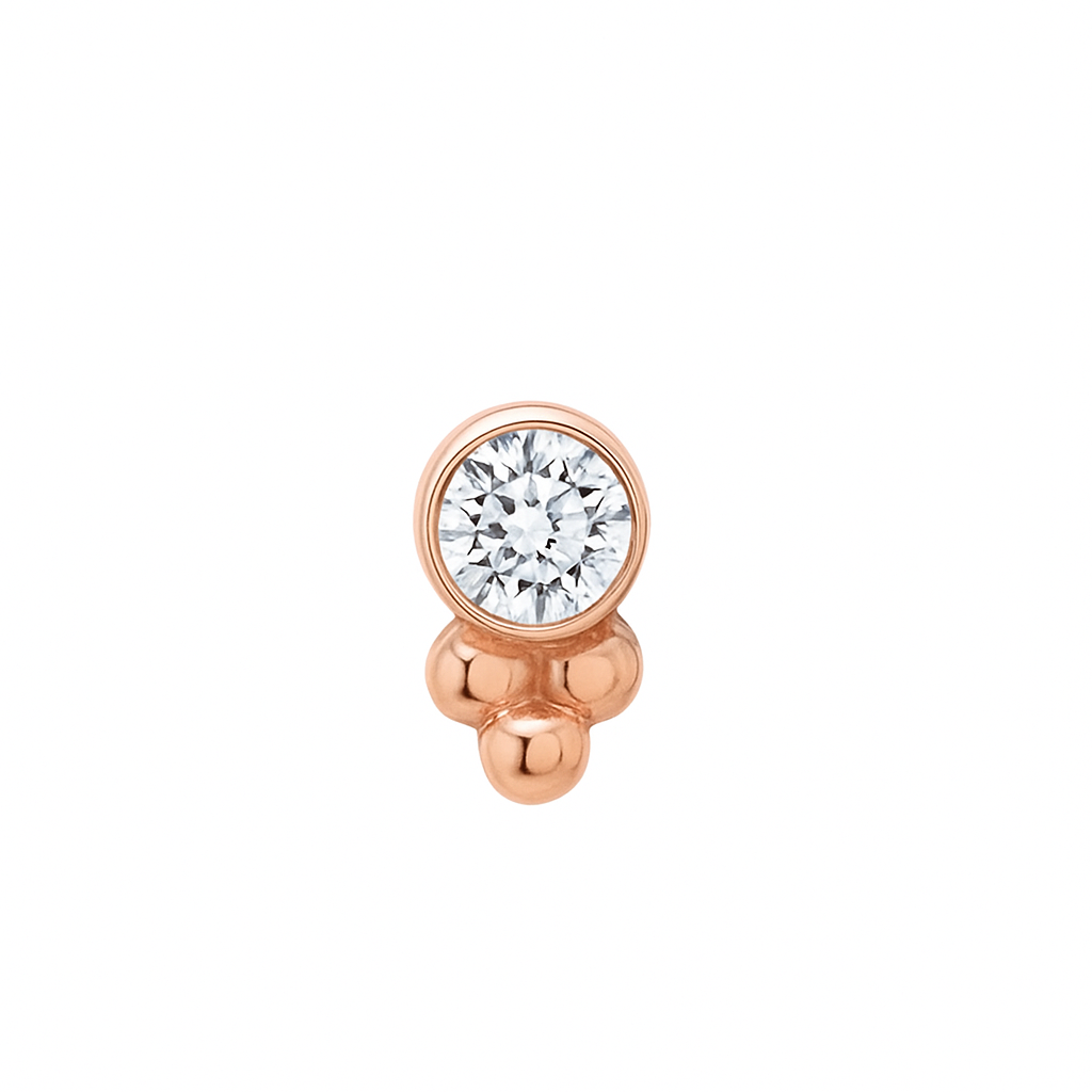 Bezel Tri Bead Accent Diamond