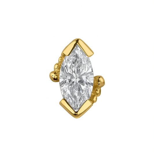Beaded Marquise - Cubic Zirconia