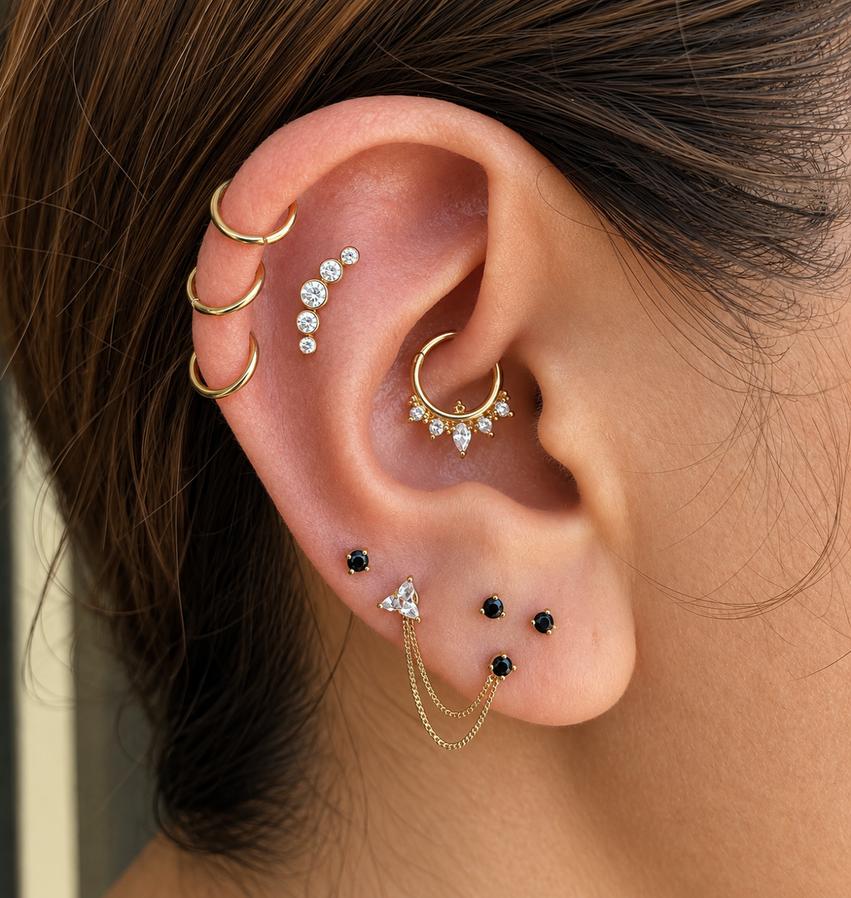18g Gold Seam Ring