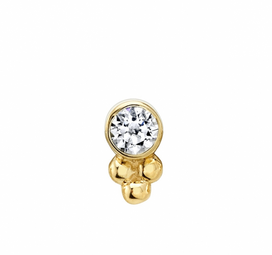 Bezel Tri Bead Accent Diamond